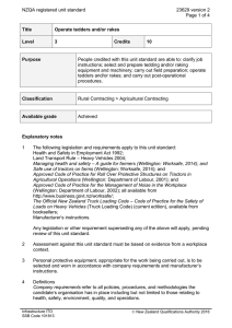 NZQA registered unit standard 23629 version 2  Page 1 of 4