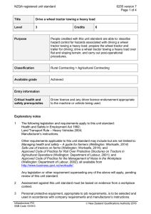 NZQA registered unit standard 6255 version 7  Page 1 of 4