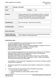 NZQA registered unit standard 28783 version 1  Page 1 of 4