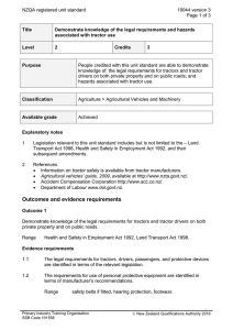 NZQA registered unit standard 19044 version 3  Page 1 of 3