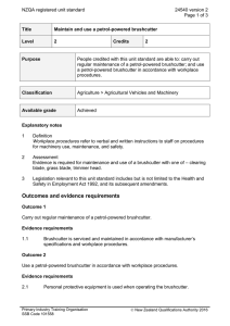 NZQA registered unit standard 24540 version 2  Page 1 of 3