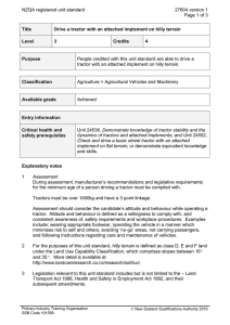 NZQA registered unit standard 27604 version 1  Page 1 of 3
