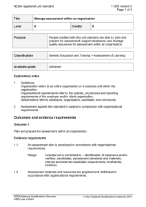 NZQA registered unit standard 11280 version 5  Page 1 of 3