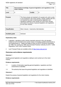 NZQA registered unit standard 23743 version 2  Page 1 of 3