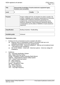 NZQA registered unit standard 27322 version 1  Page 1 of 3