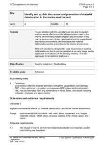 Identify and explain the causes and prevention of material