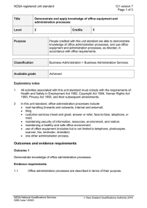 NZQA registered unit standard 121 version 7  Page 1 of 3