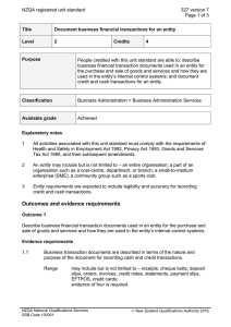 NZQA registered unit standard 327 version 7  Page 1 of 3