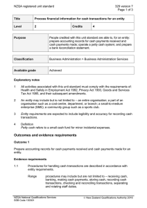 NZQA registered unit standard 329 version 7  Page 1 of 3