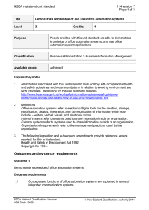 NZQA registered unit standard 114 version 7  Page 1 of 3