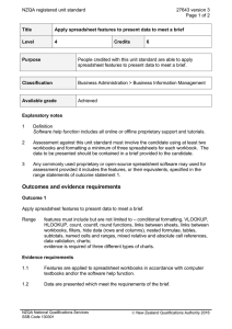 NZQA registered unit standard 27643 version 3  Page 1 of 2