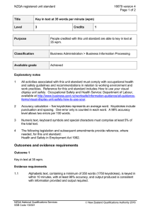 NZQA registered unit standard 16679 version 4  Page 1 of 2