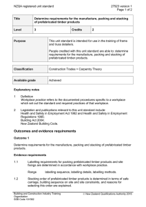 NZQA registered unit standard 27923 version 1  Page 1 of 2