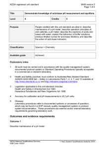 NZQA registered unit standard 8448 version 5  Page 1 of 4