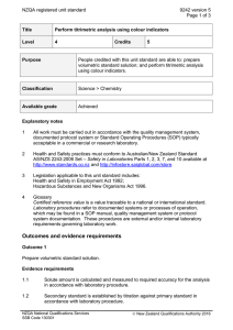 NZQA registered unit standard 9242 version 5  Page 1 of 3