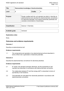 NZQA registered unit standard 8470 version 5  Page 1 of 2