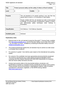 NZQA registered unit standard 22298 version 2  Page 1 of 3