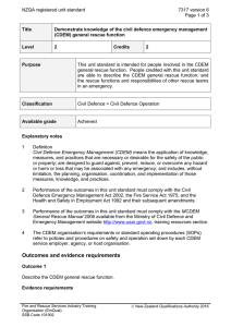 NZQA registered unit standard 7317 version 6  Page 1 of 3