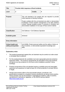NZQA registered unit standard 22297 version 2  Page 1 of 4