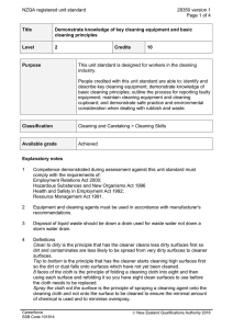 NZQA registered unit standard 28350 version 1  Page 1 of 4