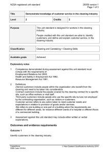 NZQA registered unit standard 28356 version 1  Page 1 of 3