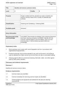 NZQA registered unit standard 29383 version 1  Page 1 of 2