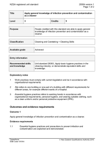 NZQA registered unit standard 29384 version 1  Page 1 of 2