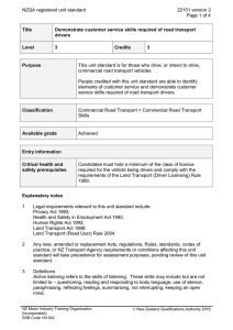 NZQA registered unit standard 22151 version 3  Page 1 of 4