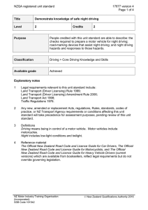 NZQA registered unit standard 17677 version 4  Page 1 of 4