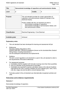 NZQA registered unit standard 15846 version 5  Page 1 of 4