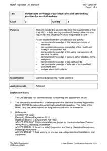 NZQA registered unit standard 15851 version 5  Page 1 of 5
