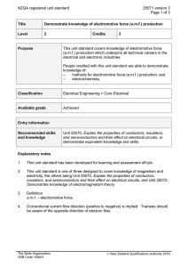 NZQA registered unit standard 25071 version 3  Page 1 of 3