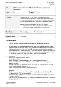 NZQA registered unit standard 1174 version 7  Page 1 of 3
