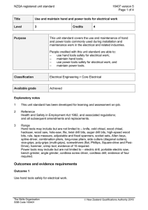 NZQA registered unit standard 16407 version 5  Page 1 of 4