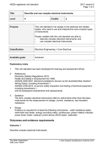 NZQA registered unit standard 2017 version 6  Page 1 of 3
