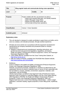 NZQA registered unit standard 3789 version 8  Page 1 of 4