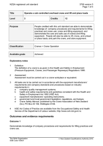 NZQA registered unit standard 3790 version 5  Page 1 of 4