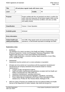 NZQA registered unit standard 3794 version 5  Page 1 of 4