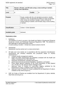 NZQA registered unit standard 24510 version 2  Page 1 of 3