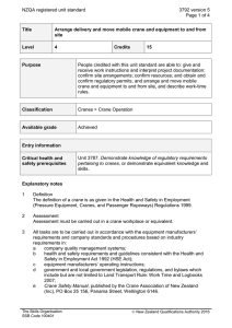 NZQA registered unit standard 3792 version 5  Page 1 of 4