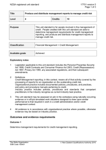 NZQA registered unit standard 17701 version 5  Page 1 of 3