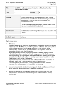 NZQA registered unit standard 26009 version 2  Page 1 of 3
