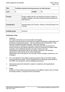 NZQA registered unit standard 7097 version 5  Page 1 of 4