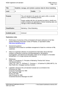 NZQA registered unit standard 11660 version 4  Page 1 of 3