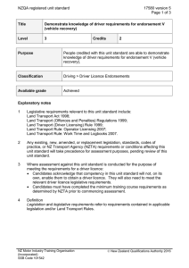 NZQA registered unit standard 17580 version 5  Page 1 of 3