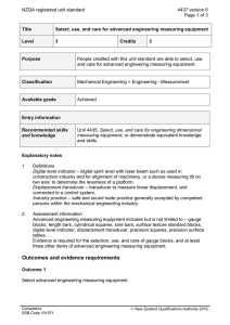 NZQA registered unit standard 4437 version 6  Page 1 of 3