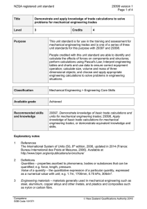 NZQA registered unit standard 29399 version 1  Page 1 of 4