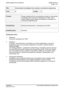 NZQA registered unit standard 22900 version 2  Page 1 of 3
