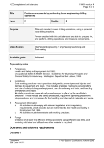 NZQA registered unit standard 11661 version 4  Page 1 of 3