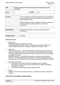 NZQA registered unit standard 11662 version 4  Page 1 of 3